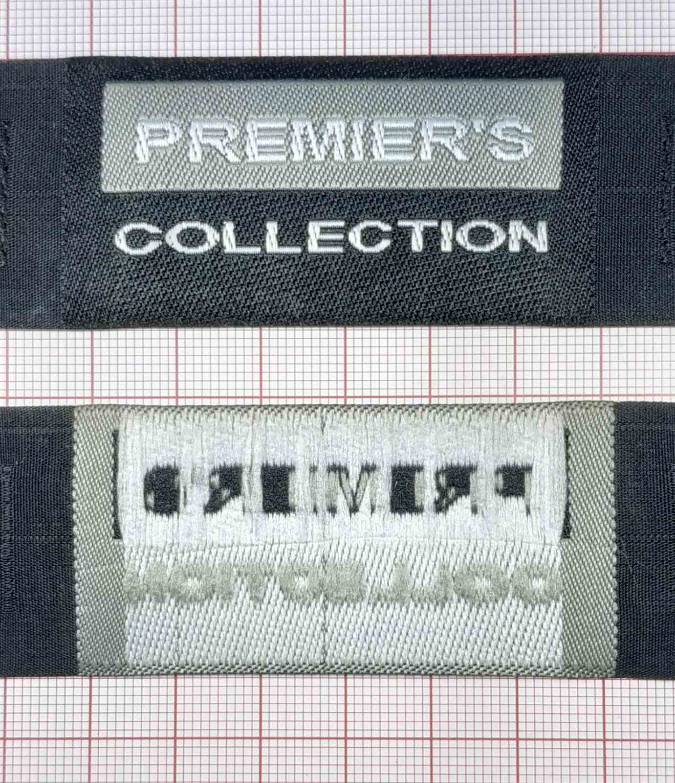 Этикетка тк. выш. Premiers collection/ 3 см/. Вышивка / этикетка тканевая