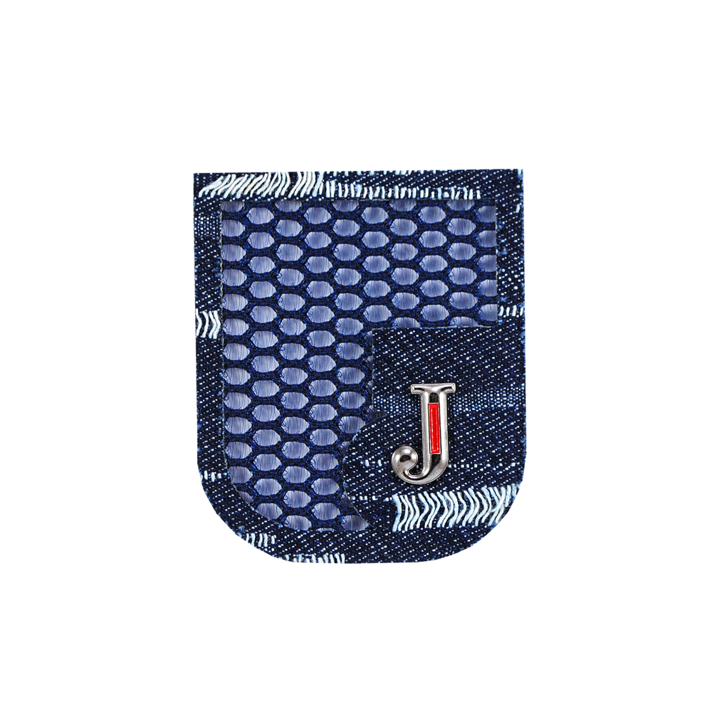 Лейба пришивная Карман Сетка, 5,5*6,5см, красный, белый, синий, шт. Лейба Ткань