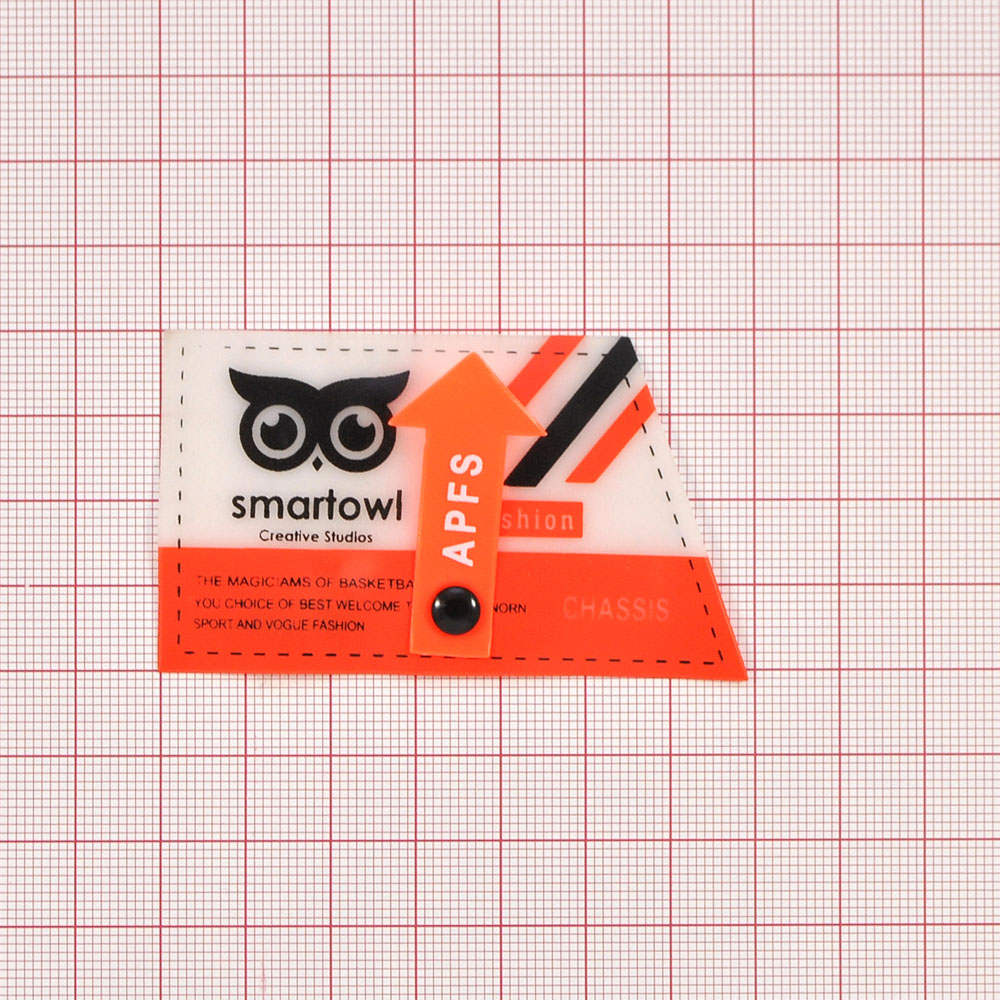 Лейба клеенка smartowl 7*4см, прозрачный, серый, оранжевый, белый шт. Лейба Клеенка