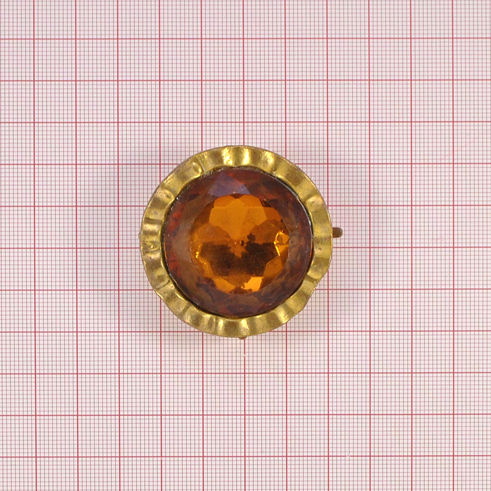 Краб металл8920 /краб/ GOLD 4,5см янтарный камень, шт. Крабы Металл Геометрия Декор