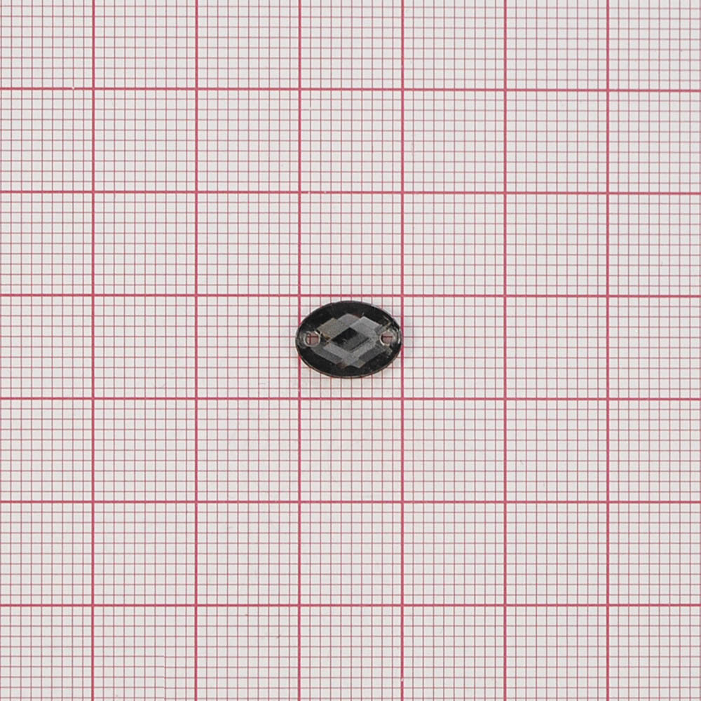 Стразы Д пришивн. овал 8*10мм темн-серый 20, 1тыс.шт. Стразы пришивные