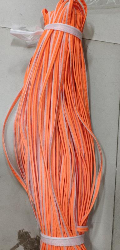 Кант светоотражающий, 10мм, оранжевый, ярд. Тесьма