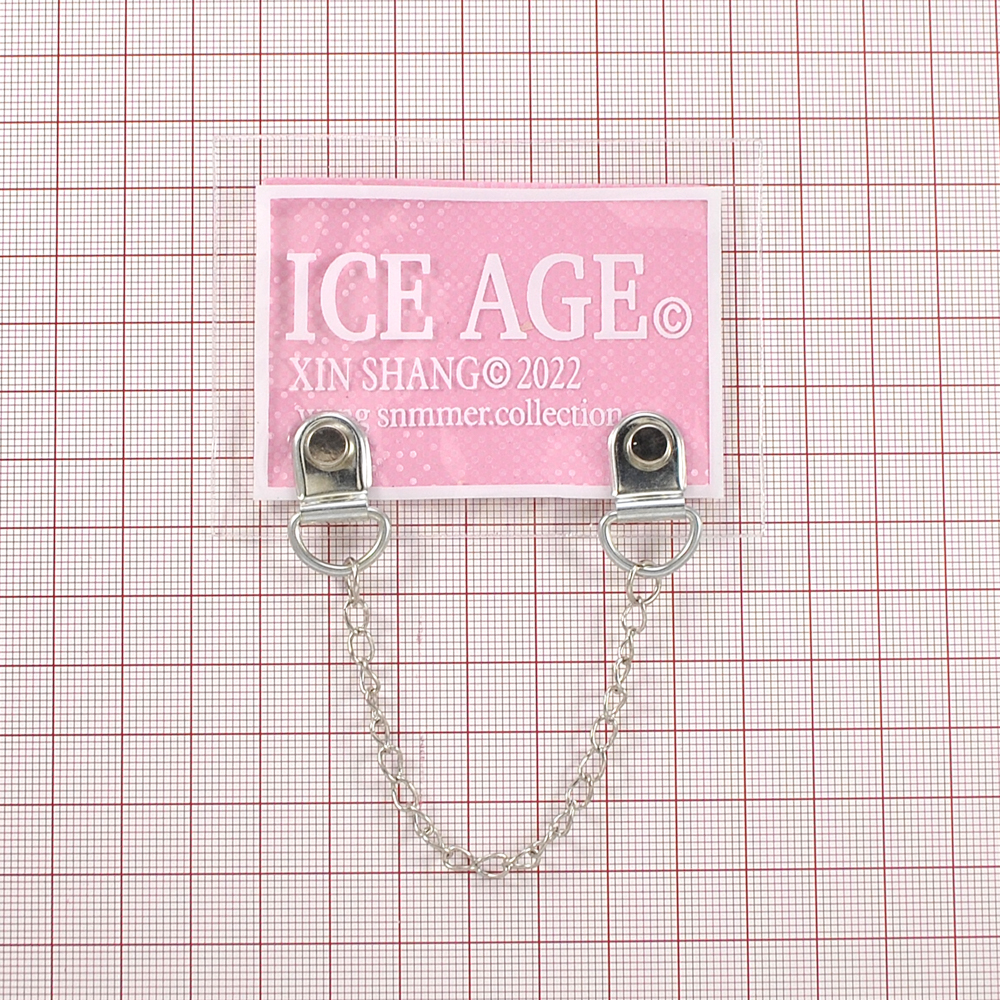 Лейба клеенка c цепочкой, ICE AGE, 6*8см, розовый, белый, шт. Лейба Клеенка