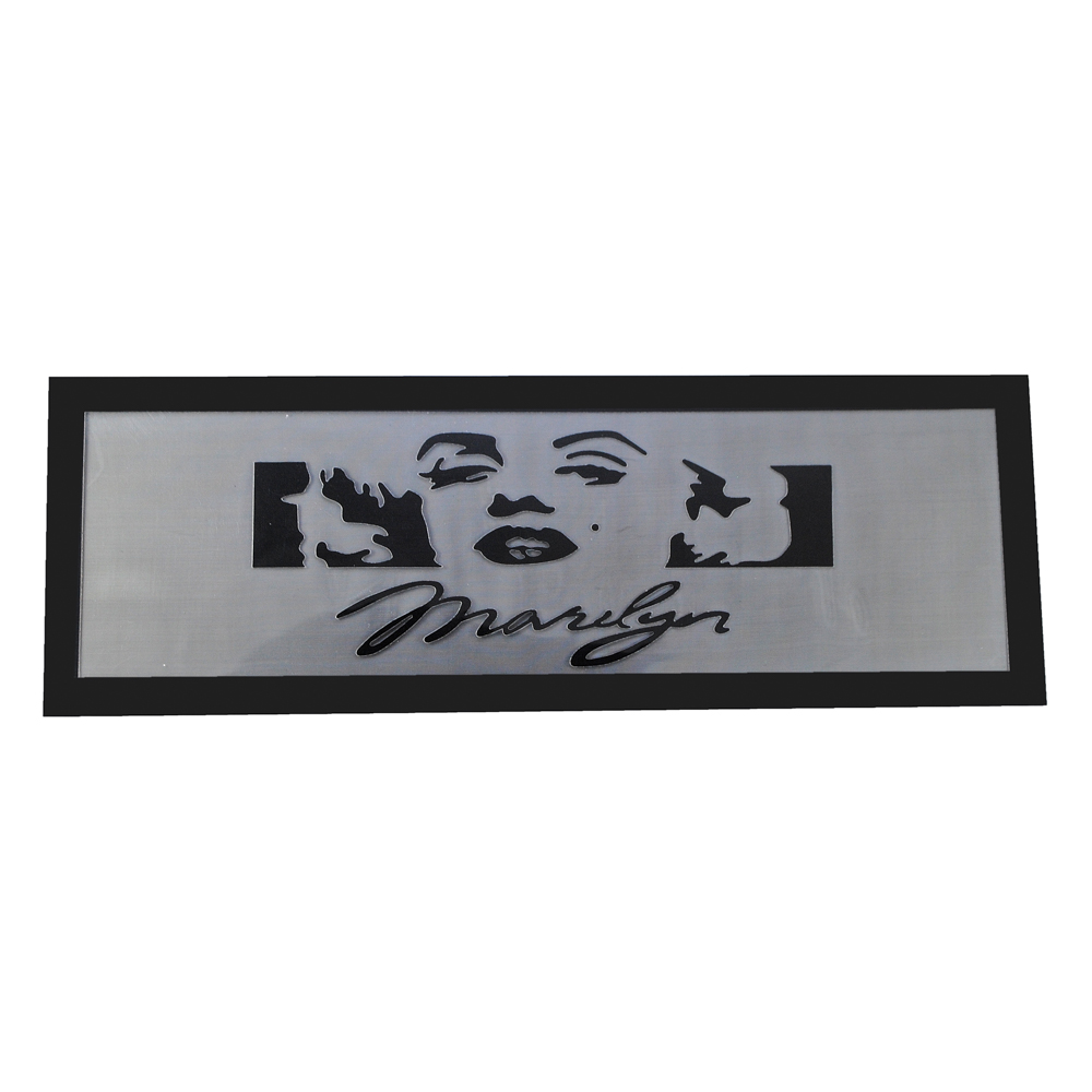 Аппликация клеевая рамка Marilyn Мэрилин Монро, 25*5см, белый, черный. Аппликации клеевые Кожзам
