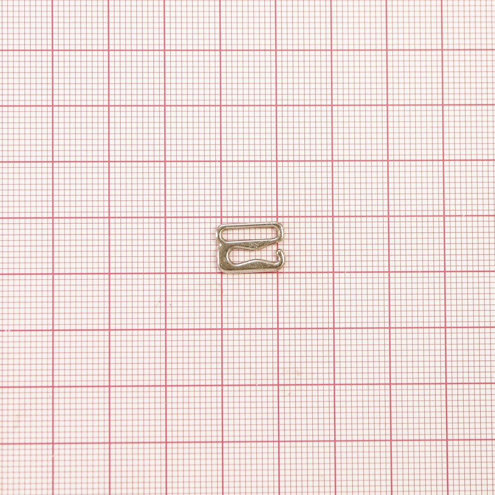 Крючок бельевой металл А908 NIKEL 8*4,8мм (внутр.), 10,8*8,6мм (внешн.), 1т.шт, уп. Крючок бельевой