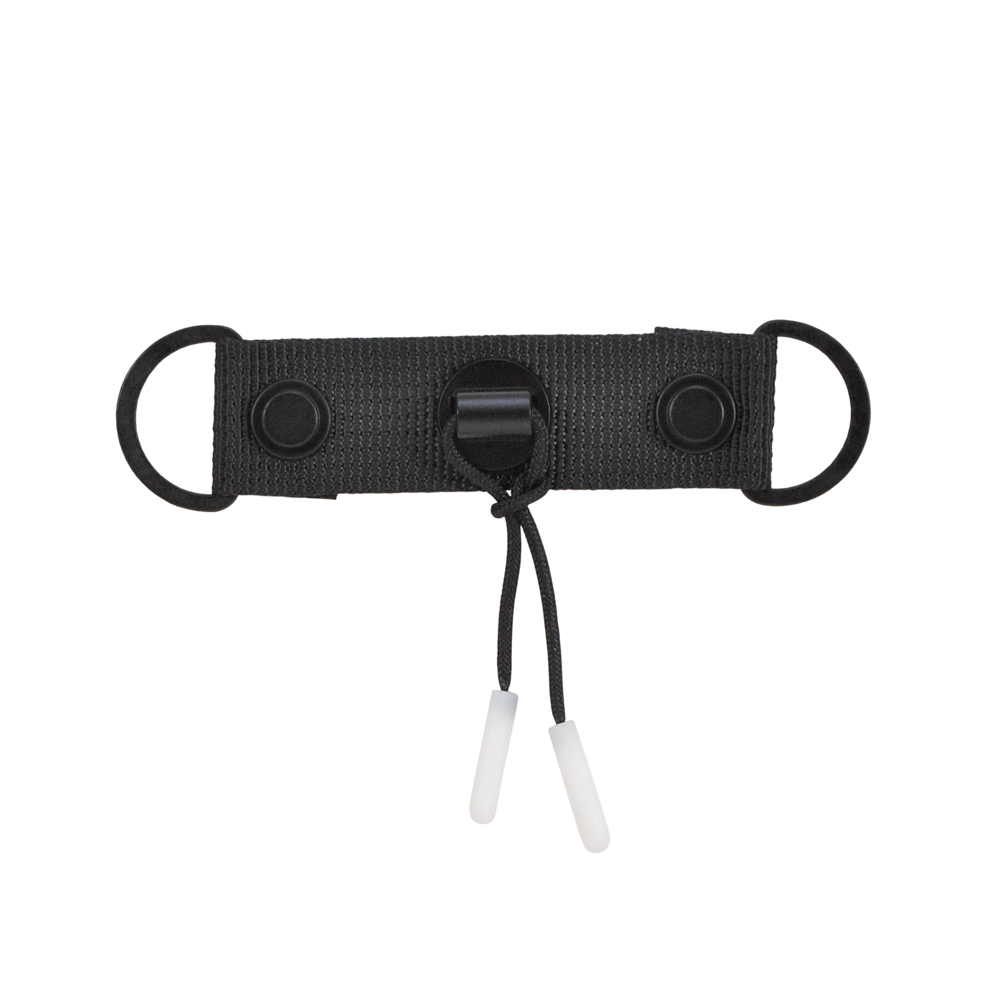 Перетяжка тканевая со  шнурком, 2*9,7см, черный, белый, шт. Перетяжка ткань