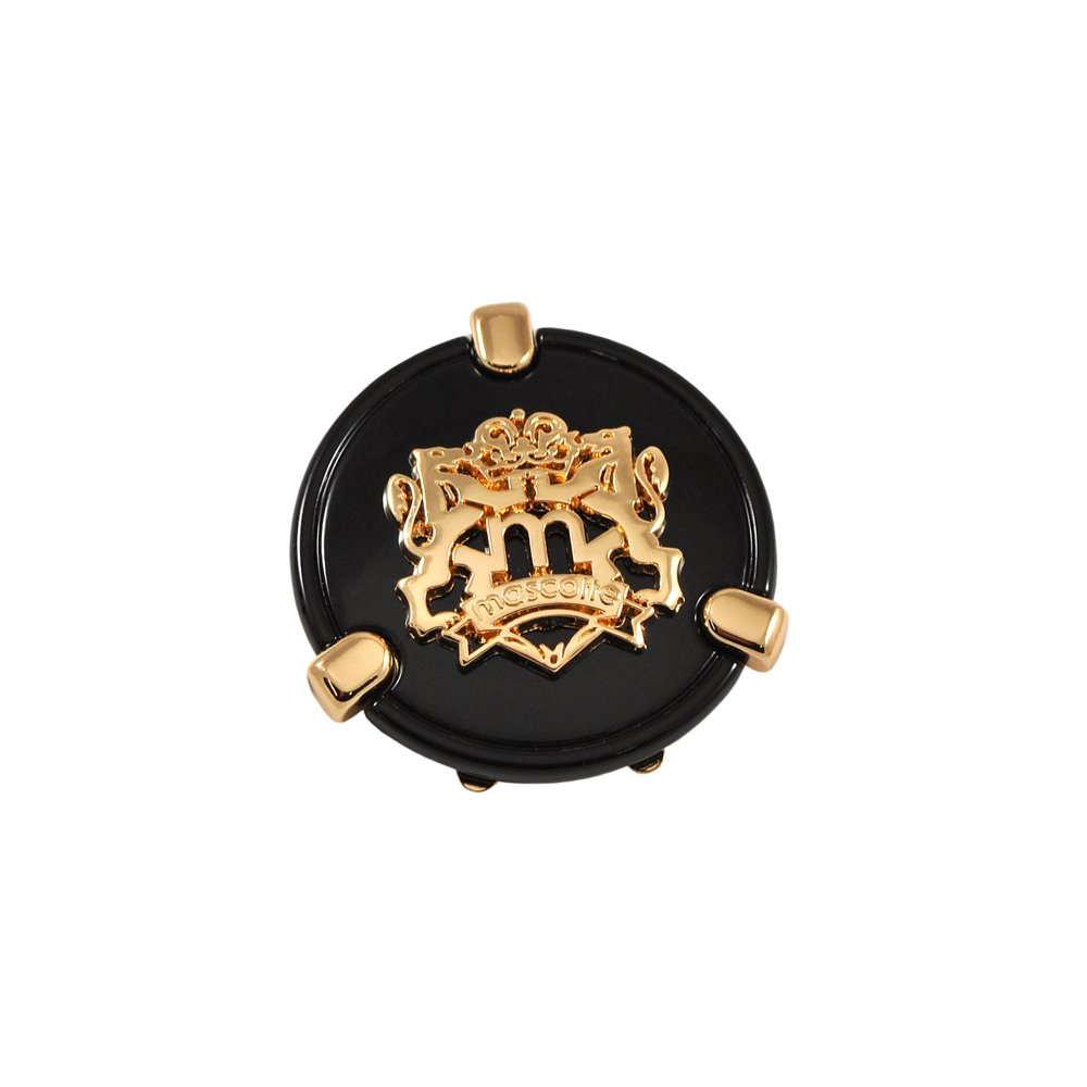 Краб металл Герб-тарелка 39мм GOLD, черный, шт. Крабы Металл Флаги, Гербы