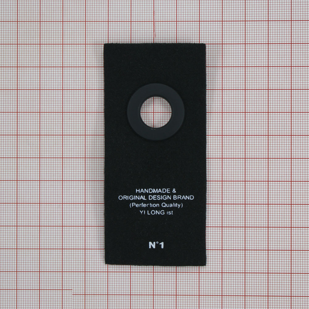 Лейба тканевая, металл Бирка 4,3*9,8см черный, белый, шт. Лейба Ткань