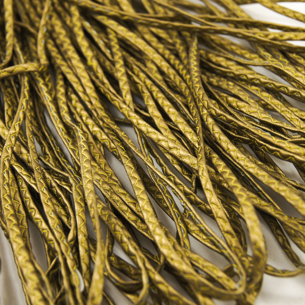 Тесьма к/з зигзаг мат. золото / 40м. Тесьма Кожзам, Кожа