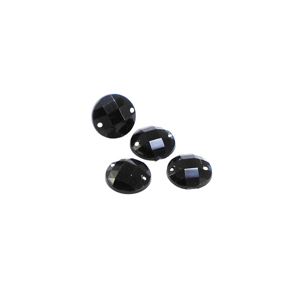 Стразы Д пришивн. круг 10мм черный 37, 1тыс.шт. Стразы пришивные