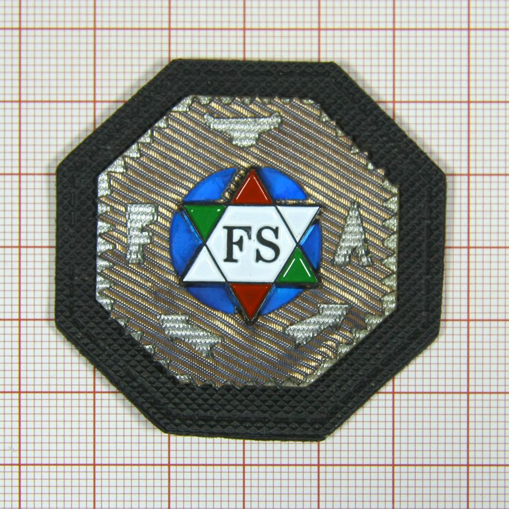 Лейба кожзам A8526 51*51мм FS звезда, эмаль. Лейба Кожзам