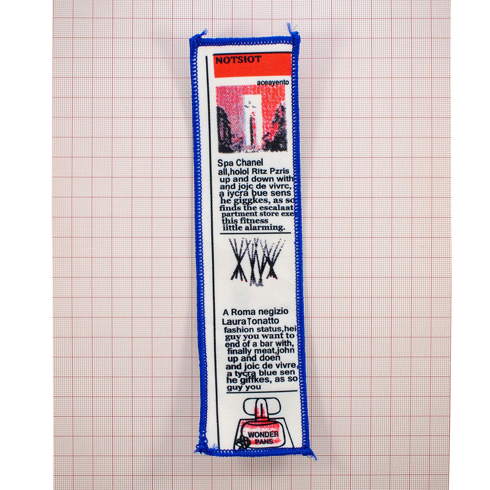 Нашивка тк. NOTSIOT 20,5*5см, бел., черн., красн., син., шт. Нашивка Вышивка, Ткань