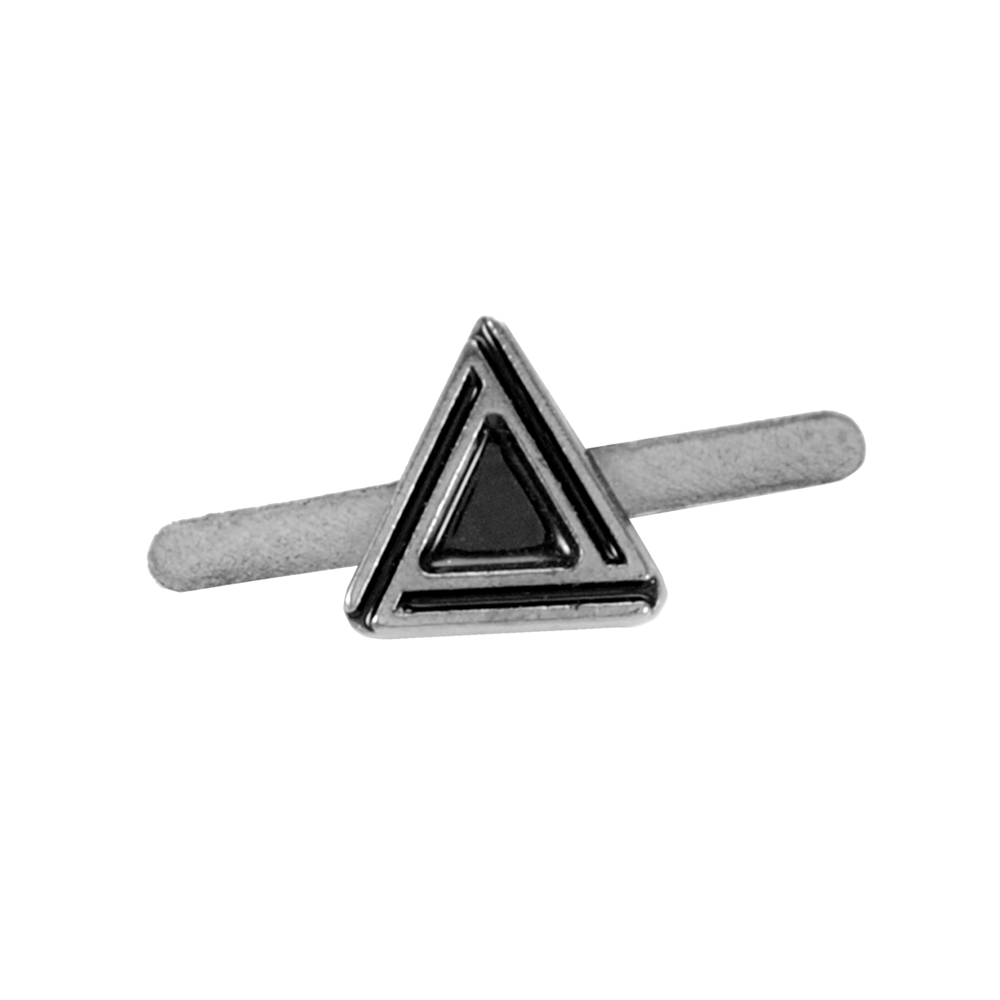 Краб металл Треугольник, 1*1см, блек никель, черная эмаль, шт. Крабы Металл Геометрия