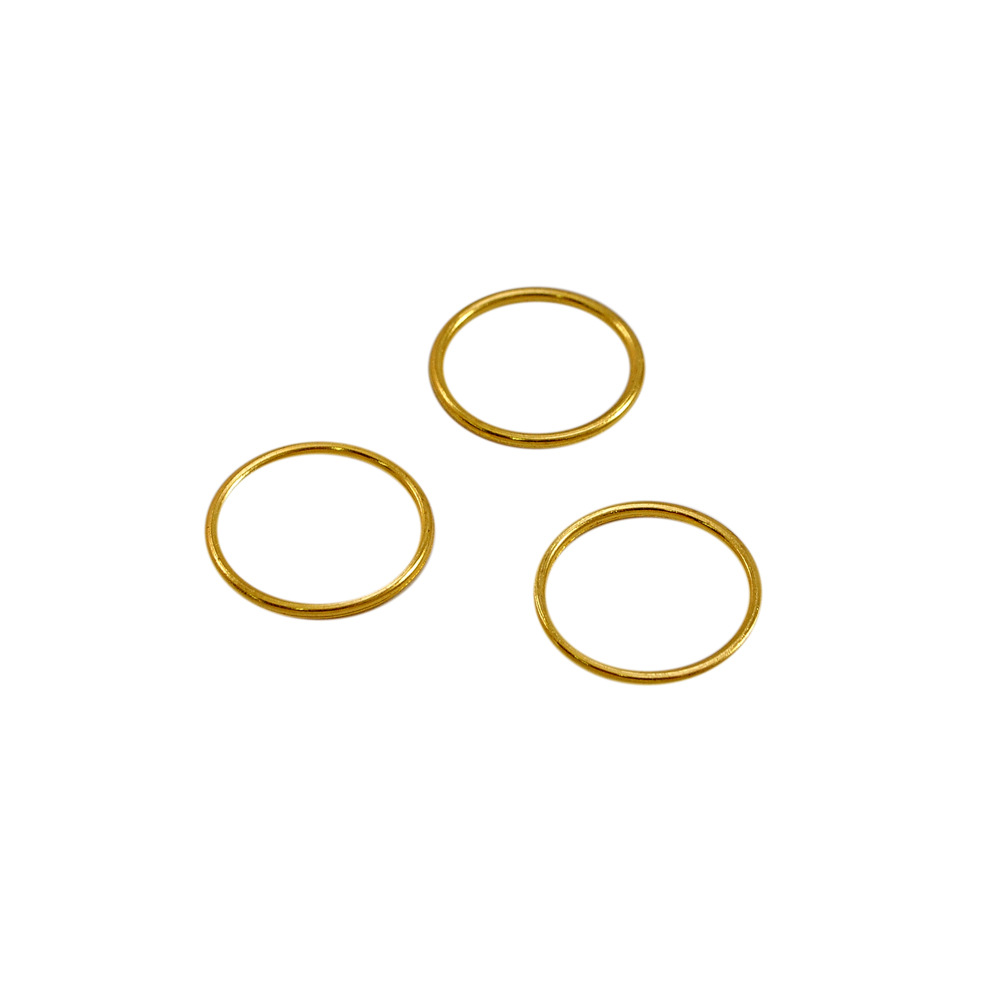 Кольцо бельевое металл А015 GOLD 13,7мм, (внутр.) 16,8мм (внешн.), 1т.шт, уп. Кольцо бельевое