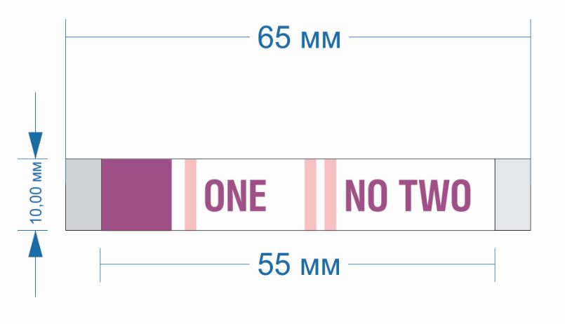 Вышивка штучная One no two 1см, бело-розовая /80 atki/, шт. Вышивка / этикетка тканевая