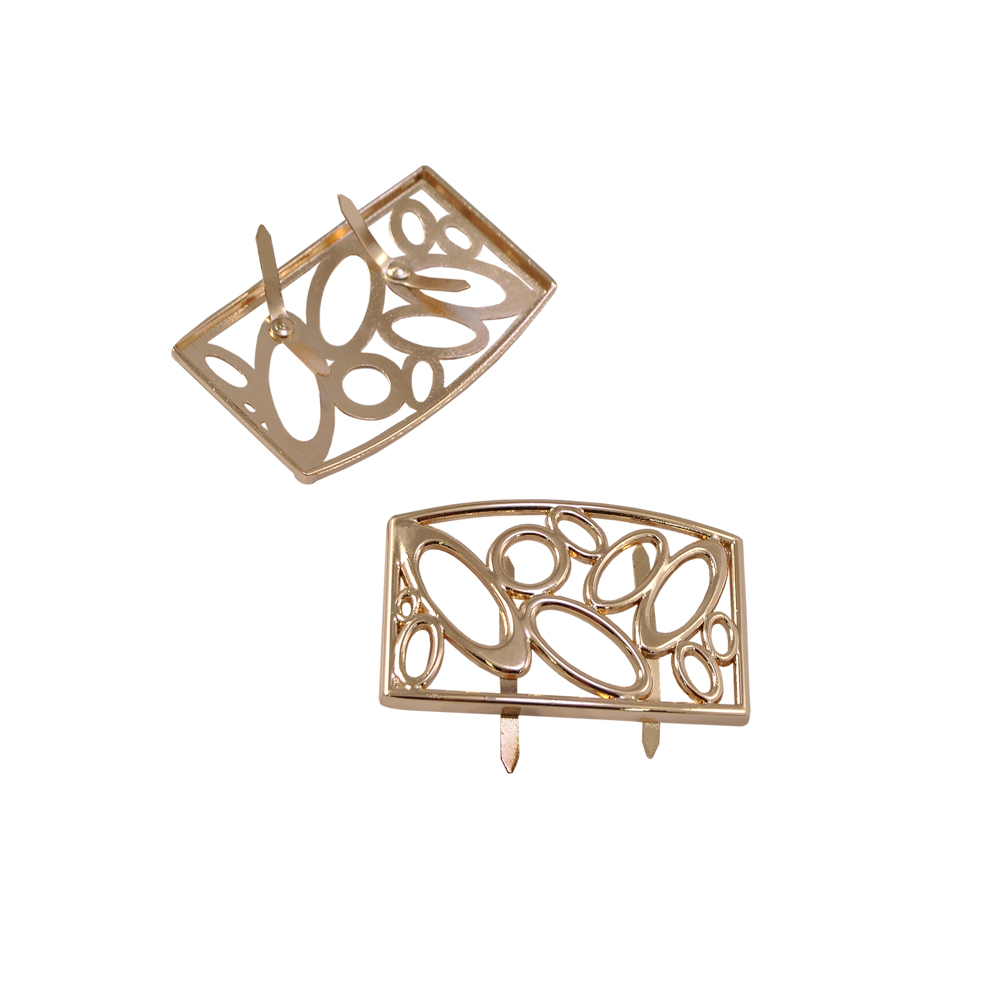 Краб металлический B21247 47*30мм GOLD, шт. Крабы Металл Геометрия