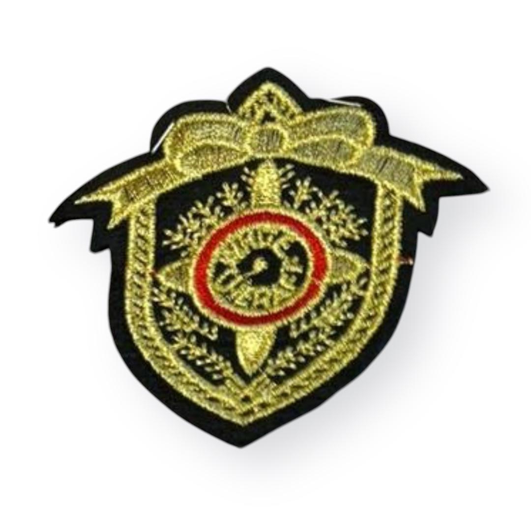 Шеврон пришивной White cheraff, серебро, черный, красный, шт. Нашивка Ткань