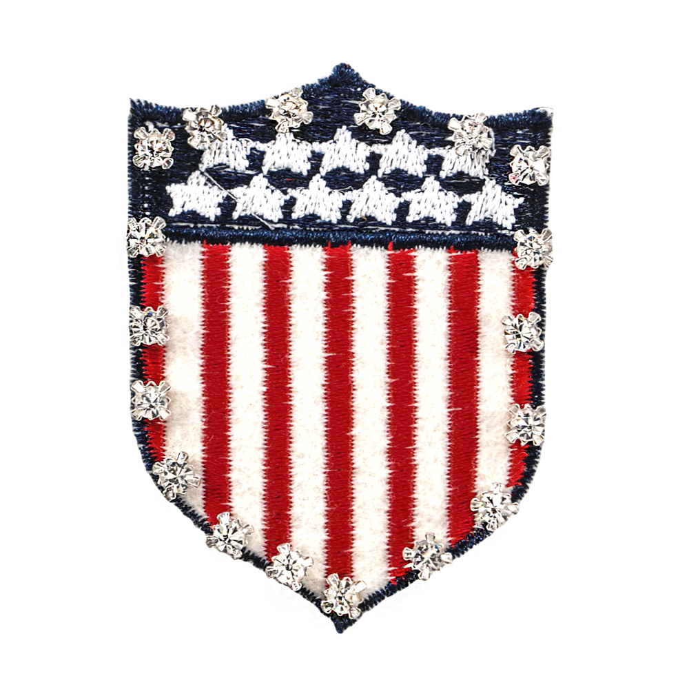 Аппликация декор декор герб USA (войлок), стразы в металле, шт . Аппликация Декор