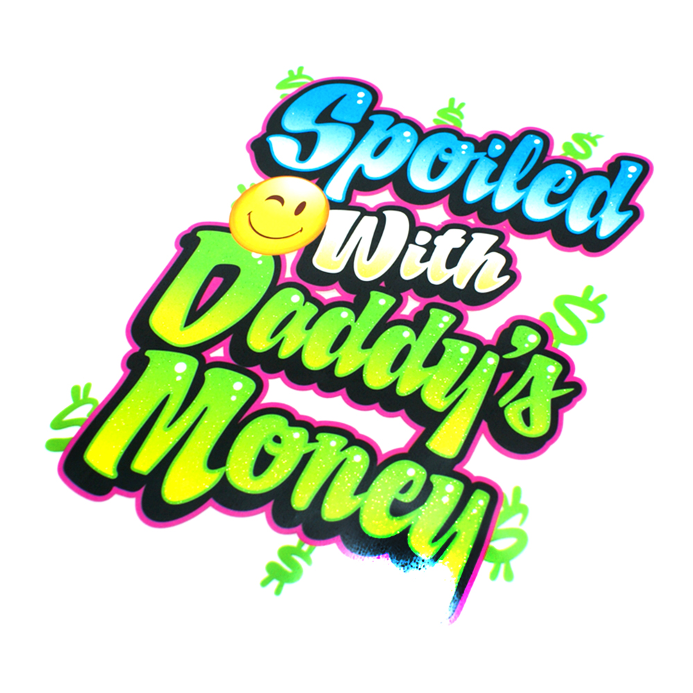 Термоаппликация Spoiled With Daddy's Money 18,5*14см.. Термопереводки Надписи