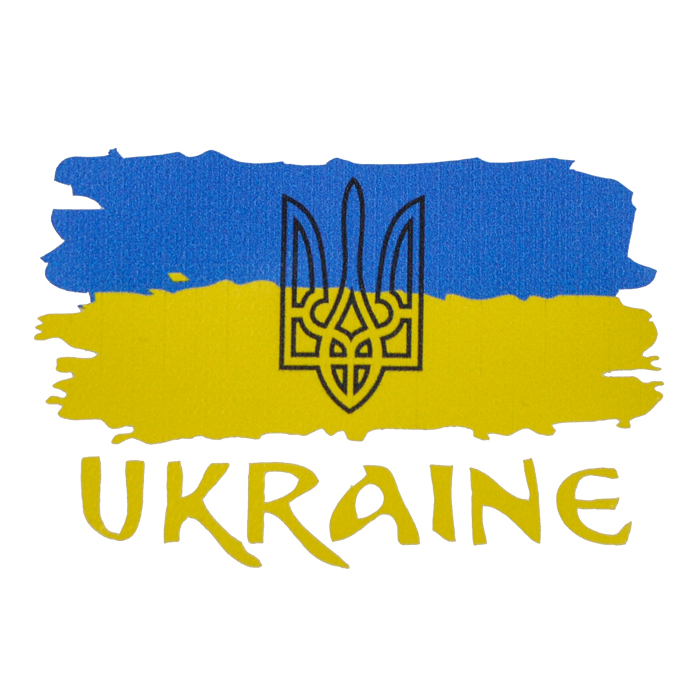 Термоаппликация Флаг Украины с гербом, полноцвет, 6*4см /DTF/, шт. Термопереводки Ассорти