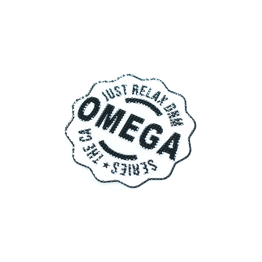 Аппликация клеевая резиновая OMEGA 5*5см черный, белый, шт. Аппликации клеевые Резиновые