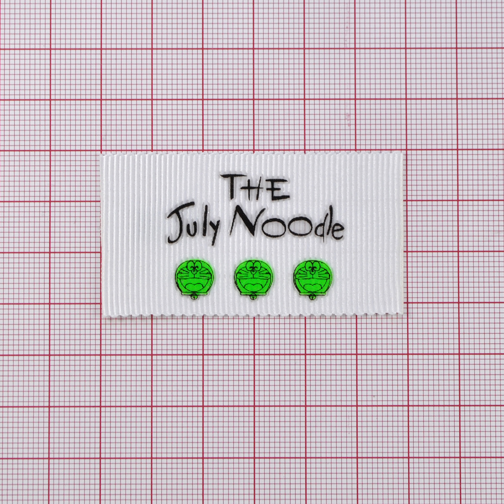 Лейба ткань The July Noodle, 6*3.2см, черный, белый, зеленый, шт. Лейба Ткань