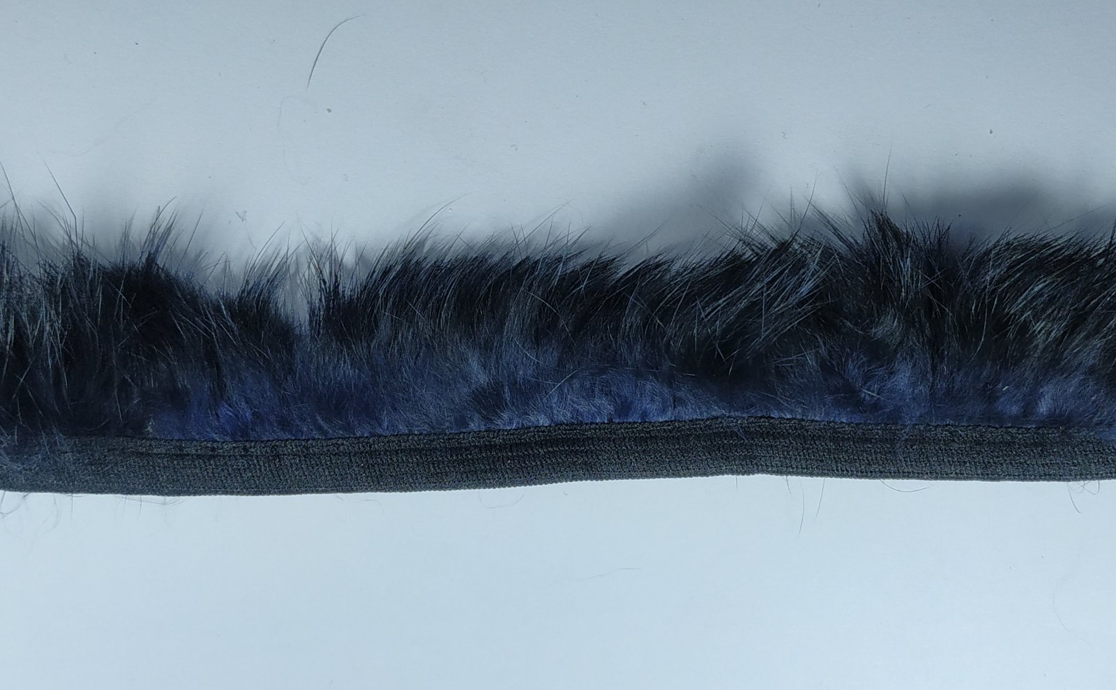 Тесьма декор. опушка 2,5см,мех,синий,. Тесьма Разное