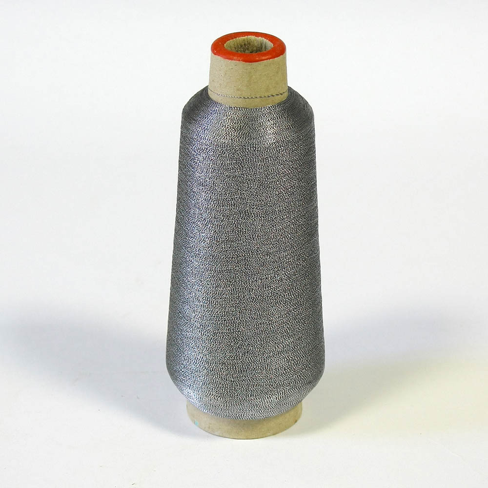 Нитка люрекс S-48 меланж (черный, серебро) /100г/ . Нитка Люрекс