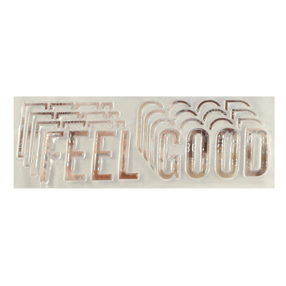 Термоаппликация FEEL GOOD, 6*18 см, прозрачная, хамелеон, шт.. Термопереводки Резиновые, Термопленка