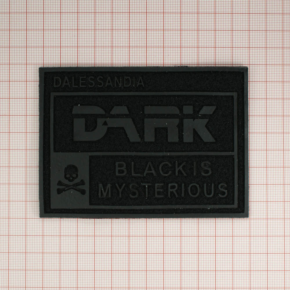 Лейба войлок, резина DARK Череп 12*8,5см черно-серая. Лейба Войлок, Ворс