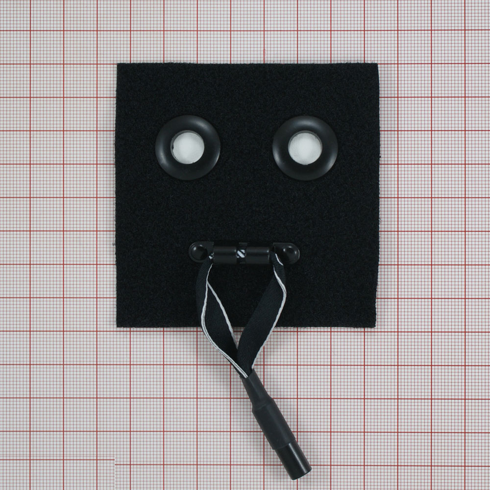 Лейба войлок и металл 2 блочки со шнурком 8*8 см, черный, белый, шт. Лейба Войлок, Ворс