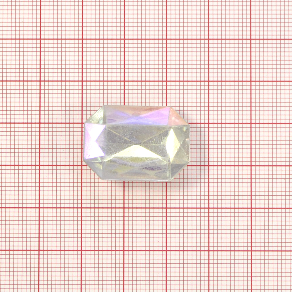 Стразы стеклянные на клей многранник плоский округлый низ (18*25мм) хамелеон, 1тыс.шт. Стразы на клей