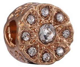 Подвеска-шарм круглая металл с камнями, 1,2см, золото, шт. Подвески