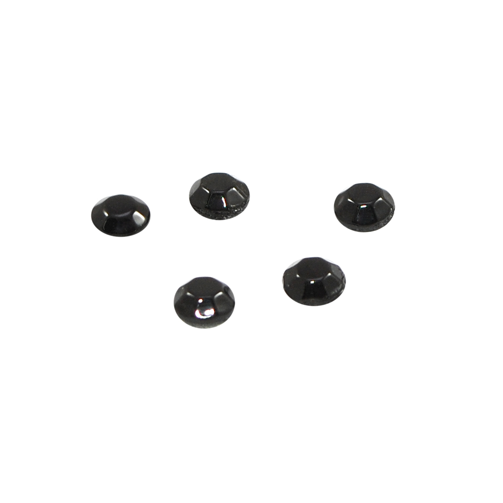 Стразы стеклянные клеевые SS-30 6мм, черные 5,76тыс.шт., уп. Стразы стекло до 1000-50 гросс