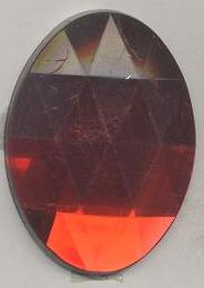 Стразы стеклянные на клей овал (30*40мм) красный, 1тыс.шт. Стразы на клей
