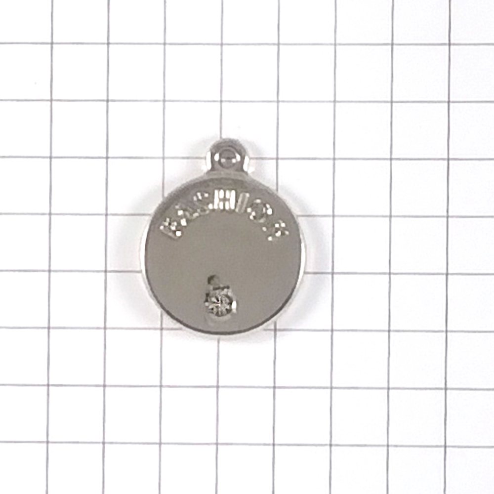 Подвеска металл FASHION 15мм, камень ss6 crystal 1шт, nickel, шт. Подвески