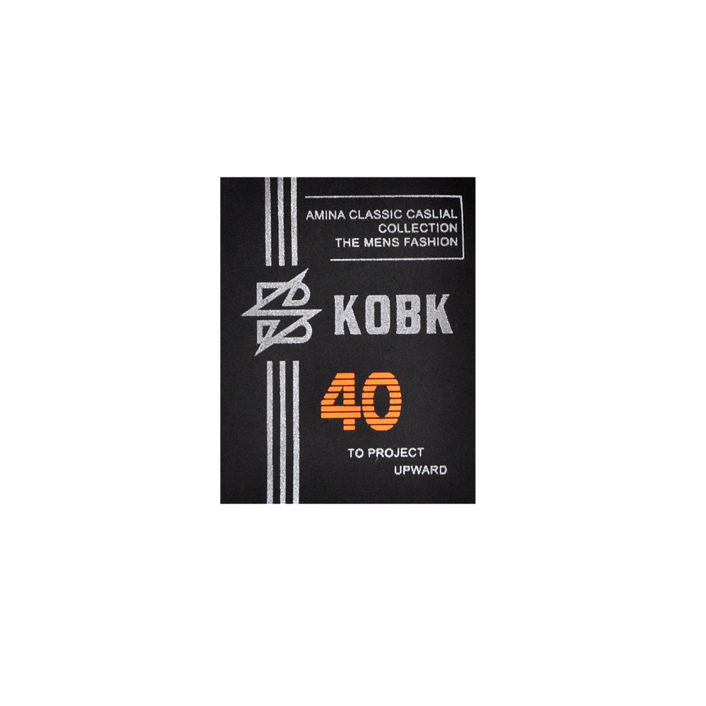 Лейба светоотражающая, KOBK, 4*5см, черный, оранжевый, серебро, шт. Лейба Ткань