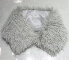 Воротник мех, 10*52см, серый, шт. Воротники