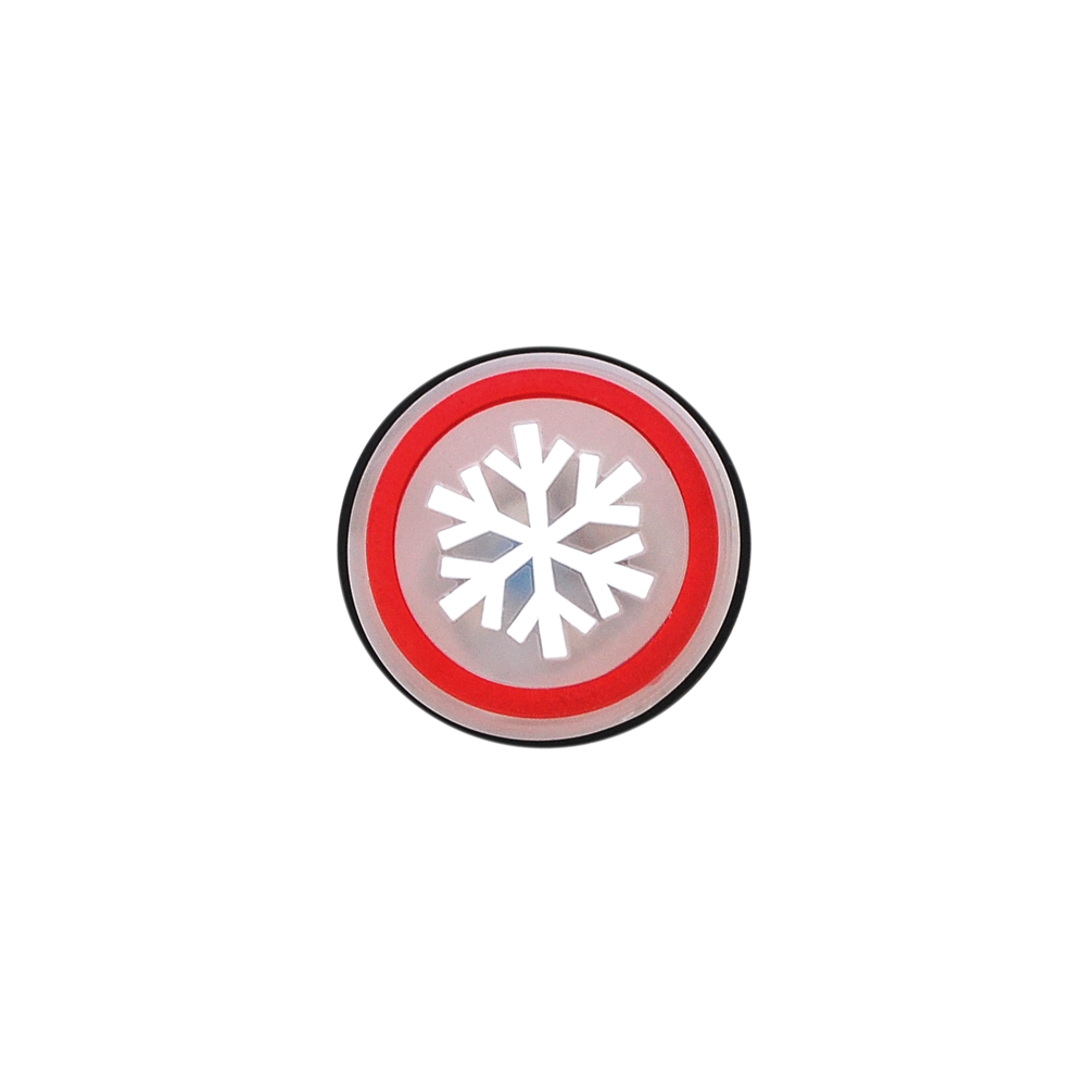Лейба резиновая со светодиодом Снежинка, 4см, белый, красный, черный, прозрачный, шт. Лейба Резина