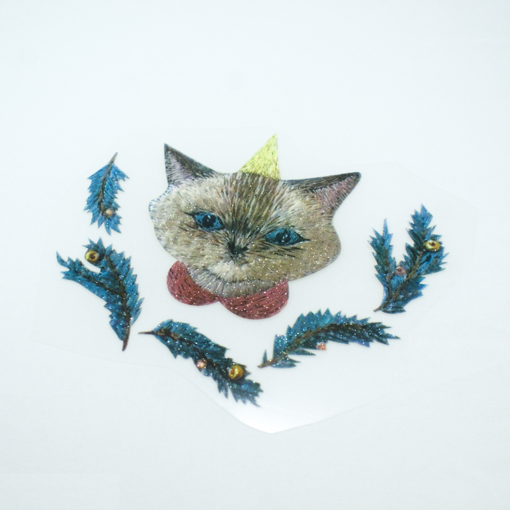 Термоаппликация Кот и ветки 12*10,3см, шт. Термопереводки Детские