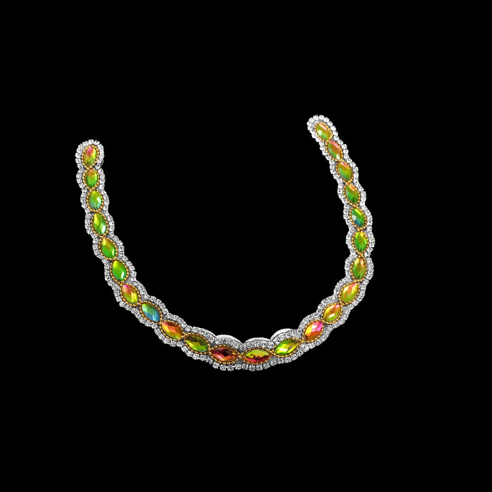 Воротник FY-000 Волна цвеные камни Радуга, шт. Воротники