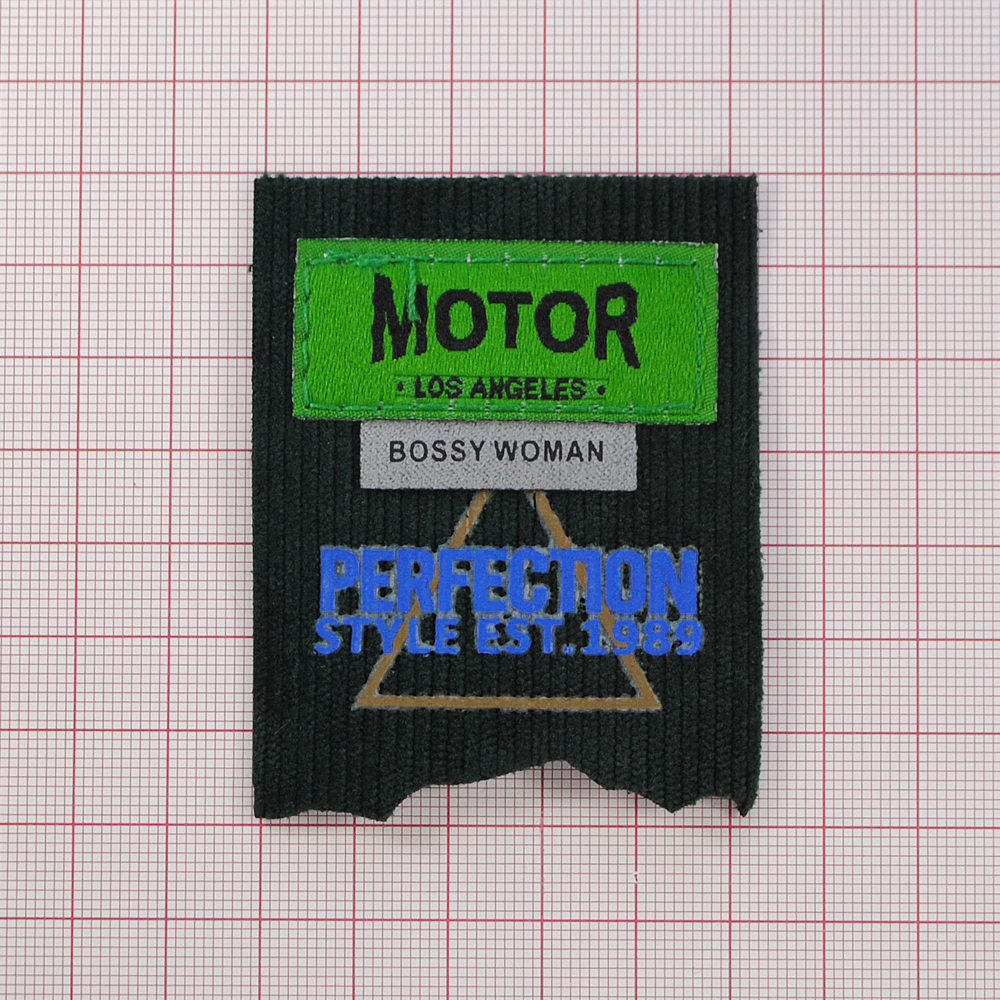 Лейба ткань., Motor 5,5*7см, зел., сер., син., шт. Лейба Ткань