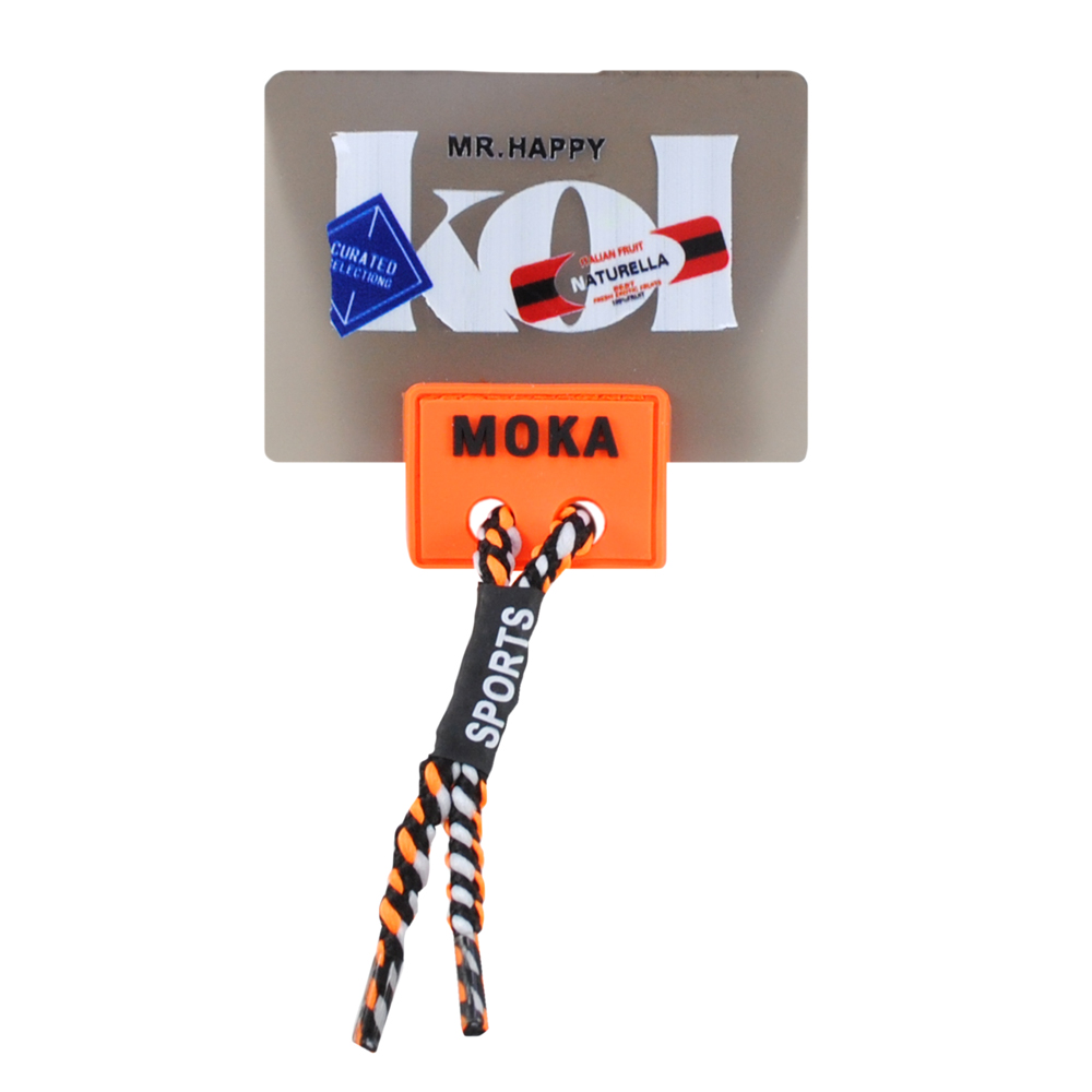 Лейба клеенка. шнур, MOKA KOL, 14*7,5см, син..оранж., сер., бел., прозрачный, красный, шт. Лейба Клеенка