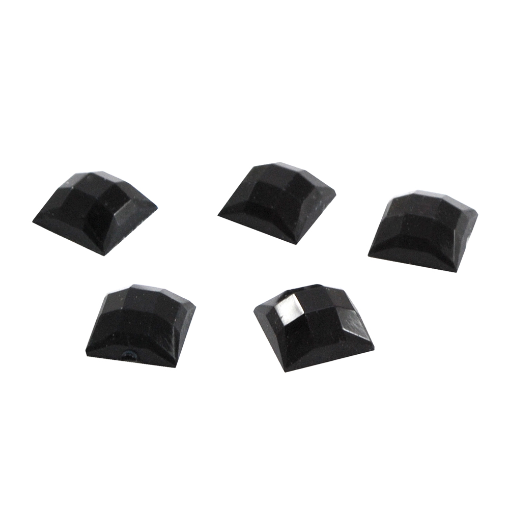 Стразы Д на клей, квадрат 8*8мм черный 37, 1тыс.шт. Стразы на клей