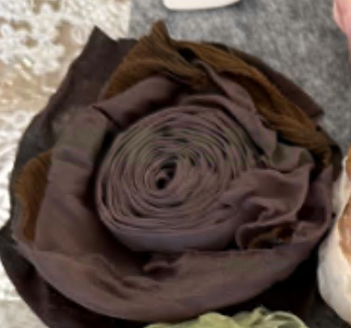 Аппликация тканевая пришивная Цветок, коричневый, шт. Аппликации Пришивные Цветы Банты