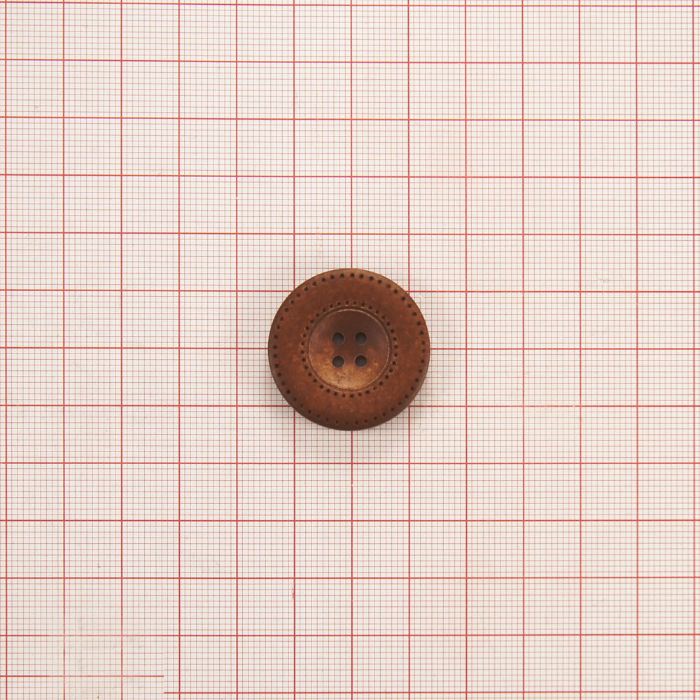 Пуговица ВР-35-44 коричневая. Пуговица пластмассовая