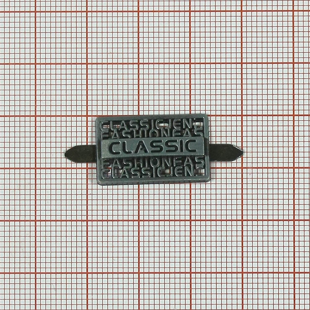 Краб металл Classic Сетка old silver, шт. Крабы Металл Надписи, Буквы