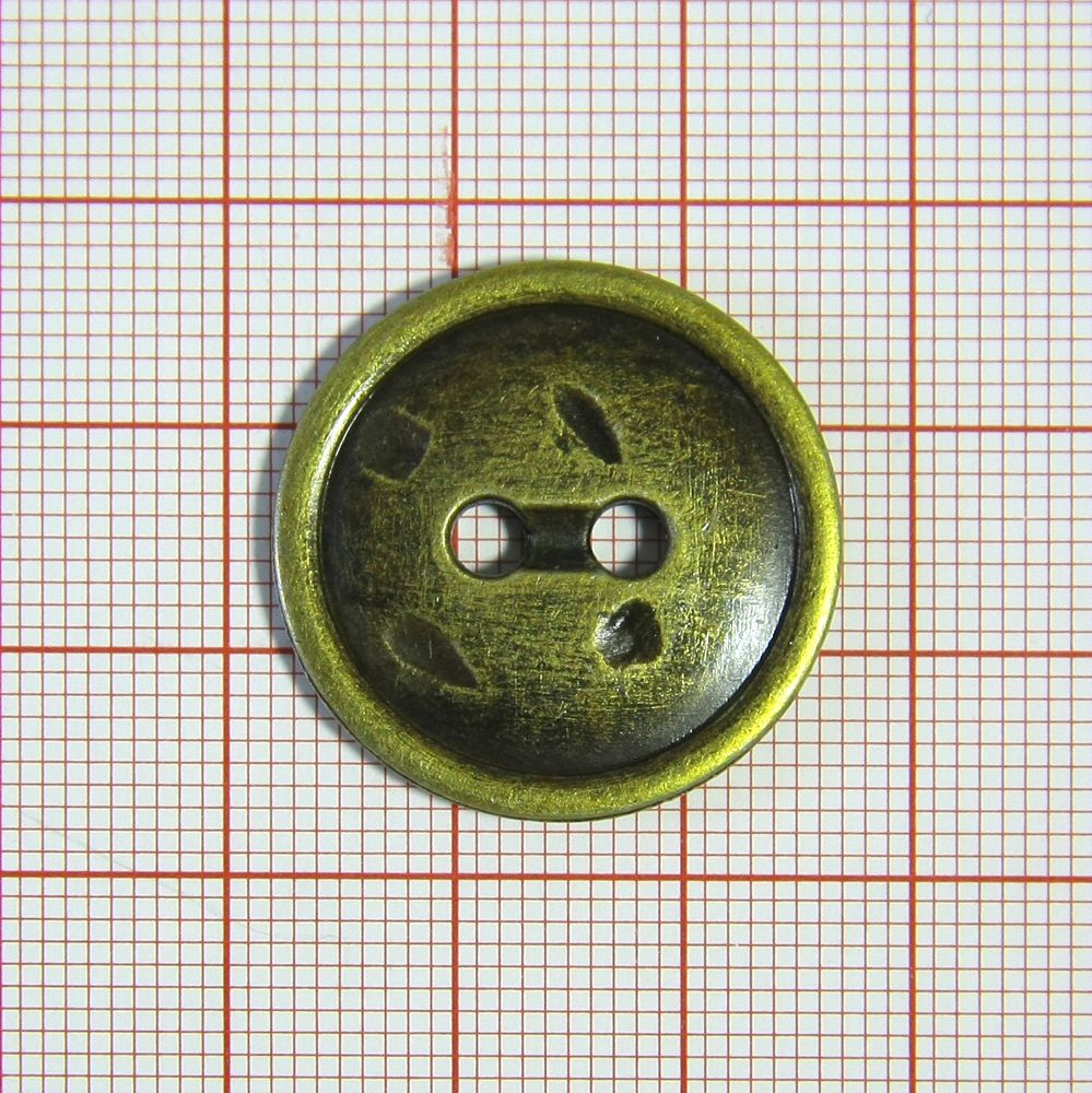 Пуговица металлическая 40L ANTIC 25мм. Пуговица металлическая