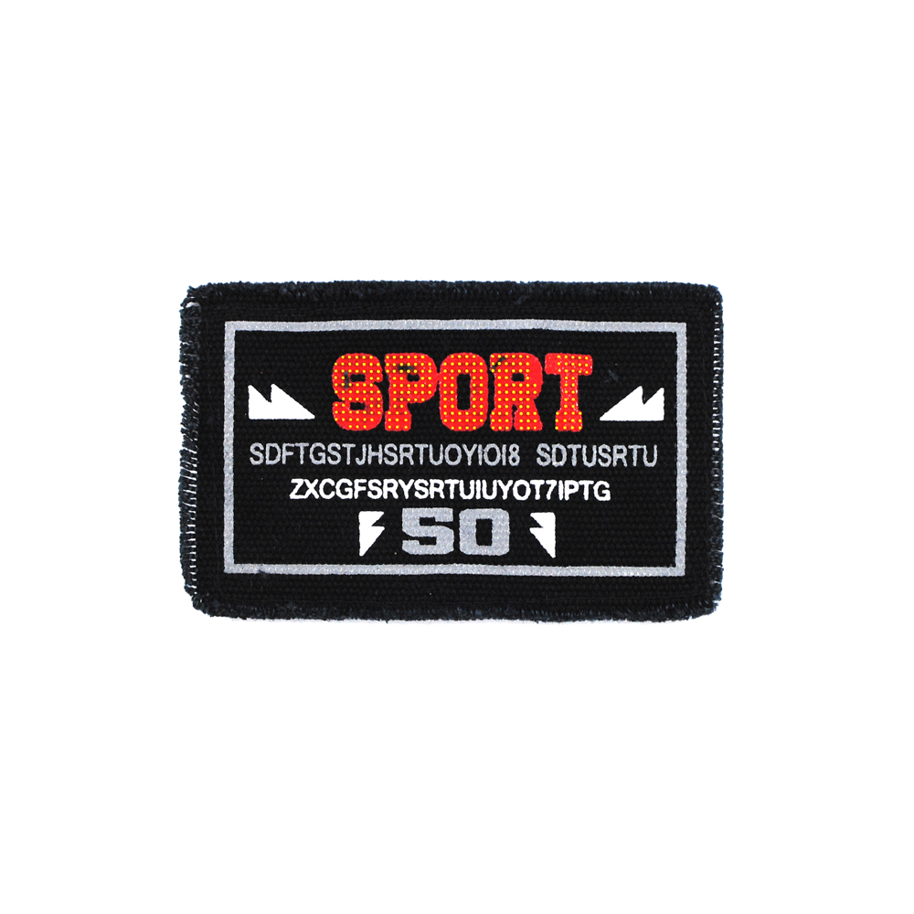 Лейба ткань, SPORT 50, 11*7см, черный, красный, серый, белый, шт. Лейба Ткань