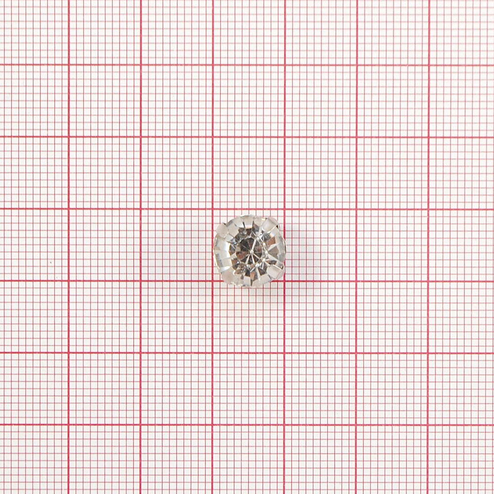 Стразы пришивные в металле круглые, 1см, crystal, шт. Стразы пришивные в металле